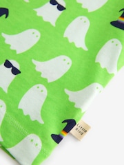 Little Bird by Jools Oliver Green Ghosts Long Sleeve Colourful Halloween T-Shirt - Image 8 of 8