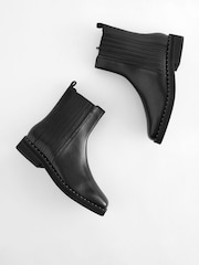 Black Forever Comfort® Square Toe Chelsea Ankle Boots - Image 6 of 8