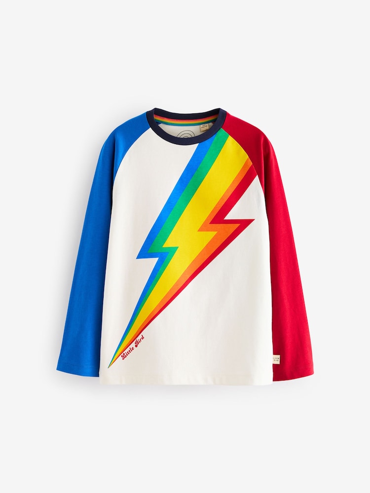 Little Bird by Jools Oliver Multi Long Sleeve Colourful 100% Cotton T-Shirt - Image 1 of 6