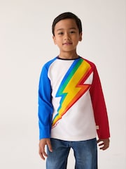 Little Bird by Jools Oliver Multi Long Sleeve Colourful 100% Cotton T-Shirt - Image 4 of 6