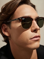 Marron écaille de tortue - Ray-Ban Lunettes de soleil Clubmaster - Image 11 de 11