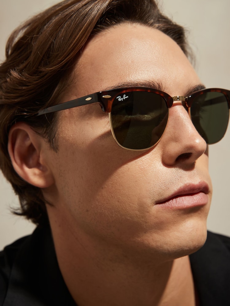 Marron écaille de tortue - Ray-Ban Lunettes de soleil Clubmaster - Image 11 de 11