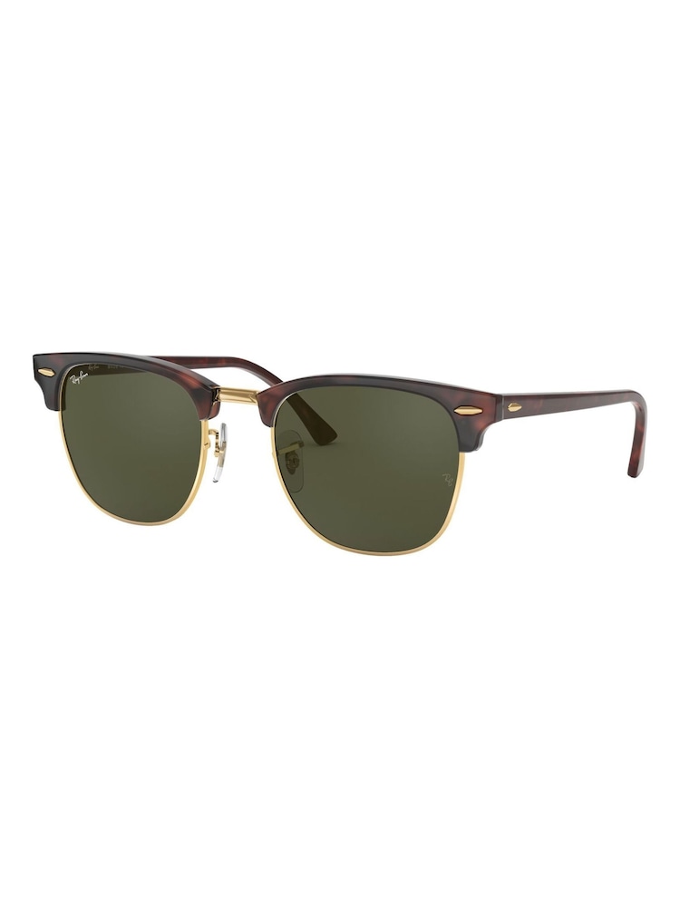 Marron écaille de tortue - Ray-Ban Lunettes de soleil Clubmaster - Image 2 de 11