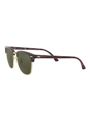 Marron écaille de tortue - Ray-Ban Lunettes de soleil Clubmaster - Image 3 de 11
