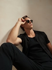 Marron écaille de tortue - Ray-Ban Lunettes de soleil Clubmaster - Image 9 de 11