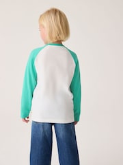 Little Bird by Jools Oliver Turquoise Blue 100% Cotton Long Sleeved T-Shirt - Image 6 of 6