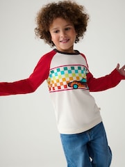 Little Bird by Jools Oliver Red 100% Cotton Long Sleeved T-Shirt - Image 1 of 8