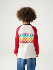 Little Bird by Jools Oliver Red 100% Cotton Long Sleeved T-Shirt - Image 3 of 8
