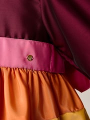 Little Bird by Jools Oliver Multi Colourful Rainbow Striped Ocassion Dress - Image 5 of 7