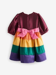 Little Bird by Jools Oliver Multi Colourful Rainbow Striped Ocassion Dress - Image 7 of 7