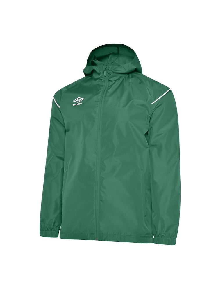 Umbro Green Junior Hooded Shower Jacket - Image 1 of 2