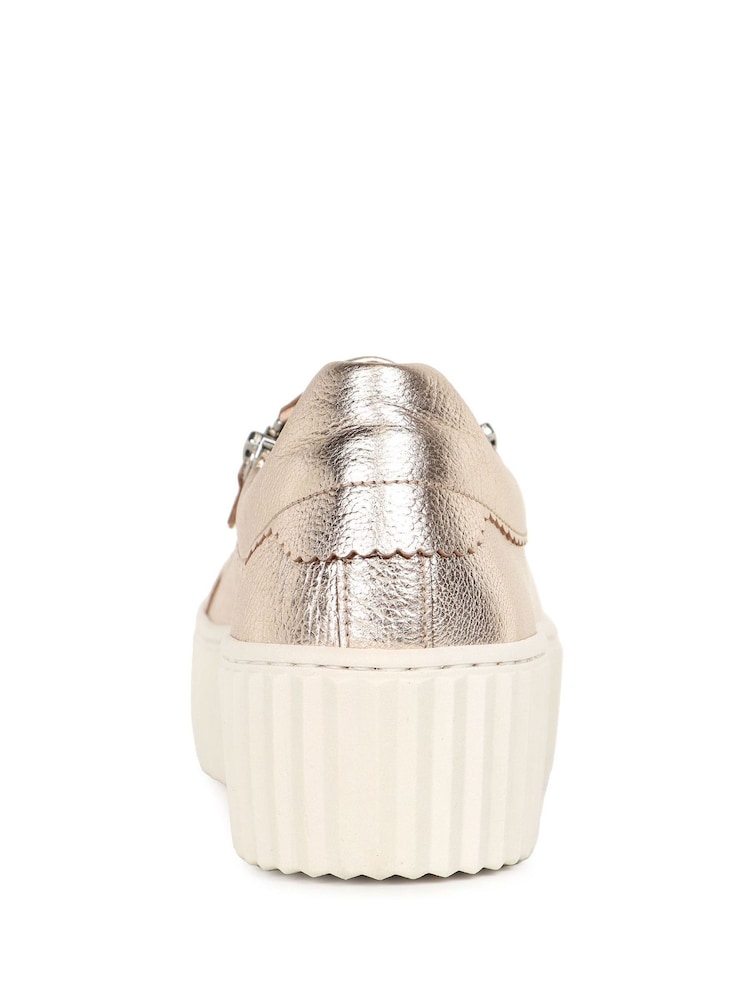 Gabor Gold Dolly Leather Trainers - Image 5 of 5
