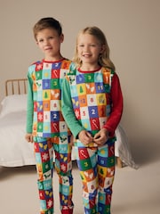 Little Bird by Jools Oliver Multi Childrens Colourful Christmas Advent Calendar Pyjamas - Image 1 of 8
