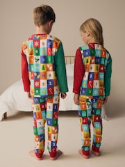 Little Bird by Jools Oliver Multi Childrens Colourful Christmas Advent Calendar Pyjamas - Image 2 of 8