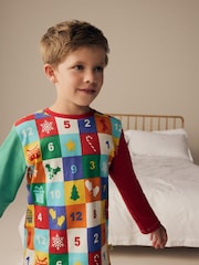 Little Bird by Jools Oliver Multi Childrens Colourful Christmas Advent Calendar Pyjamas - Image 7 of 8