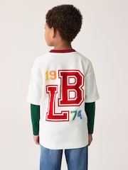 Little Bird by Jools Oliver Burgundy/Green 100% Cotton T-Shirt - Image 2 of 7