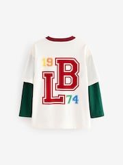 Little Bird by Jools Oliver Burgundy/Green 100% Cotton T-Shirt - Image 6 of 7