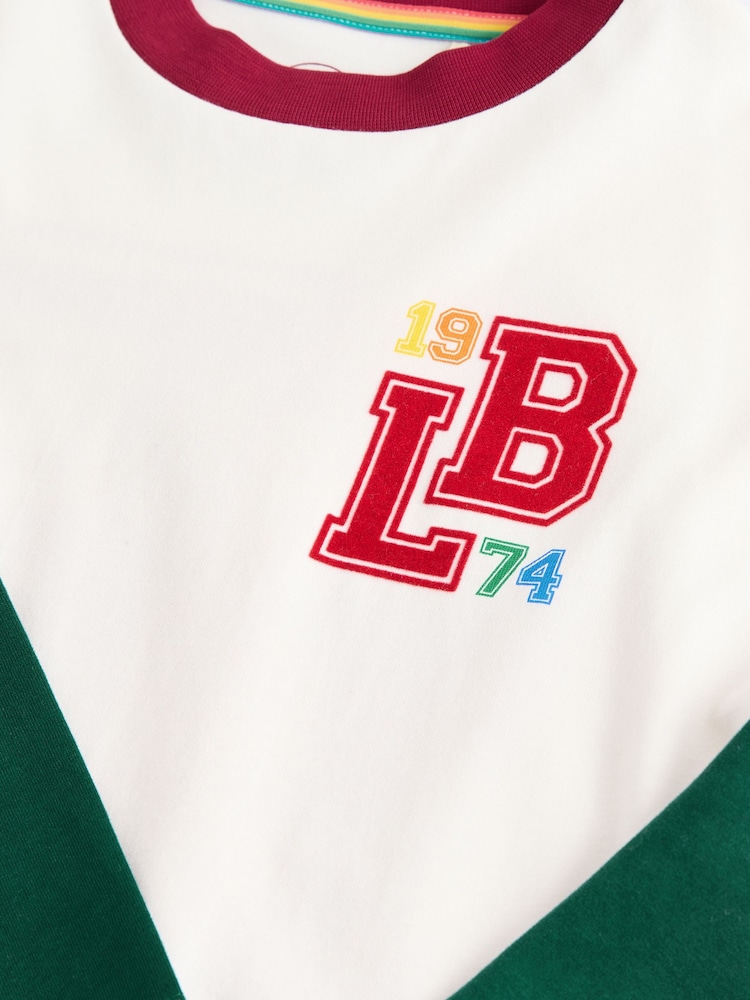 Little Bird by Jools Oliver Burgundy/Green 100% Cotton T-Shirt - Image 7 of 7