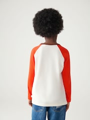 Little Bird by Jools Oliver Orange/White 100% Cotton Long Sleeved T-Shirt - Image 3 of 9