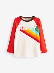 Little Bird by Jools Oliver Orange/White 100% Cotton Long Sleeved T-Shirt - Image 6 of 9
