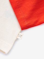 Little Bird by Jools Oliver Orange/White 100% Cotton Long Sleeved T-Shirt - Image 8 of 9