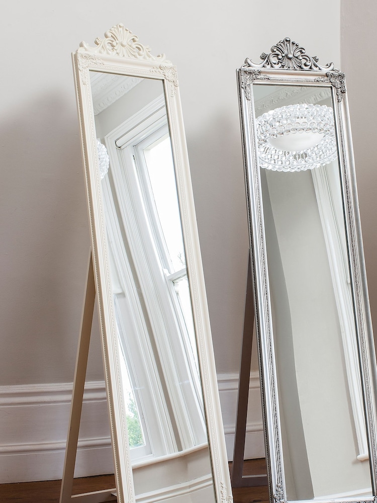 Gallery Home White Darley Cheval Mirror - Image 1 of 2