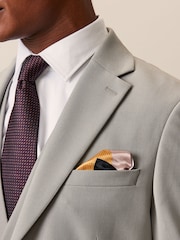 Cement Grey Skinny Fit Motionflex Stretch Suit Jacket - Image 3 of 8