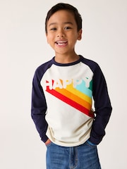 Little Bird by Jools Oliver Navy 100% Cotton Long Sleeved T-Shirt - Image 5 of 7