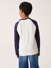 Little Bird by Jools Oliver Navy 100% Cotton Long Sleeved T-Shirt - Image 6 of 7