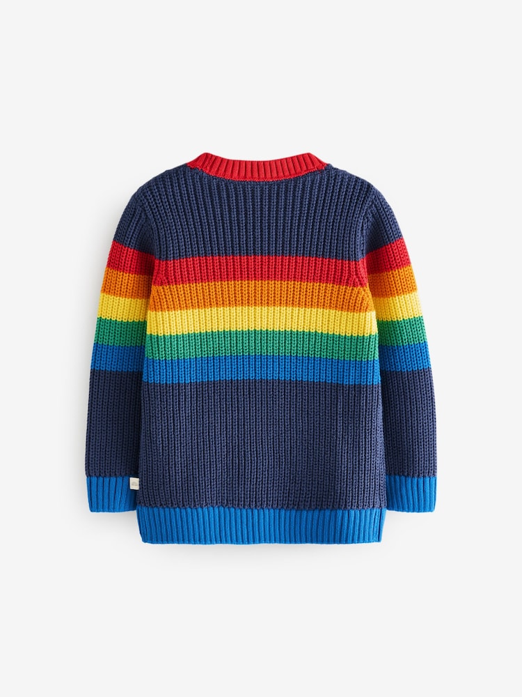 Little Bird by Jools Oliver Multi 100% Cotton Colourful Knitted Jumper - Image 2 of 7