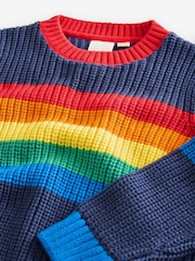 Little Bird by Jools Oliver Multi 100% Cotton Colourful Knitted Jumper - Image 3 of 7