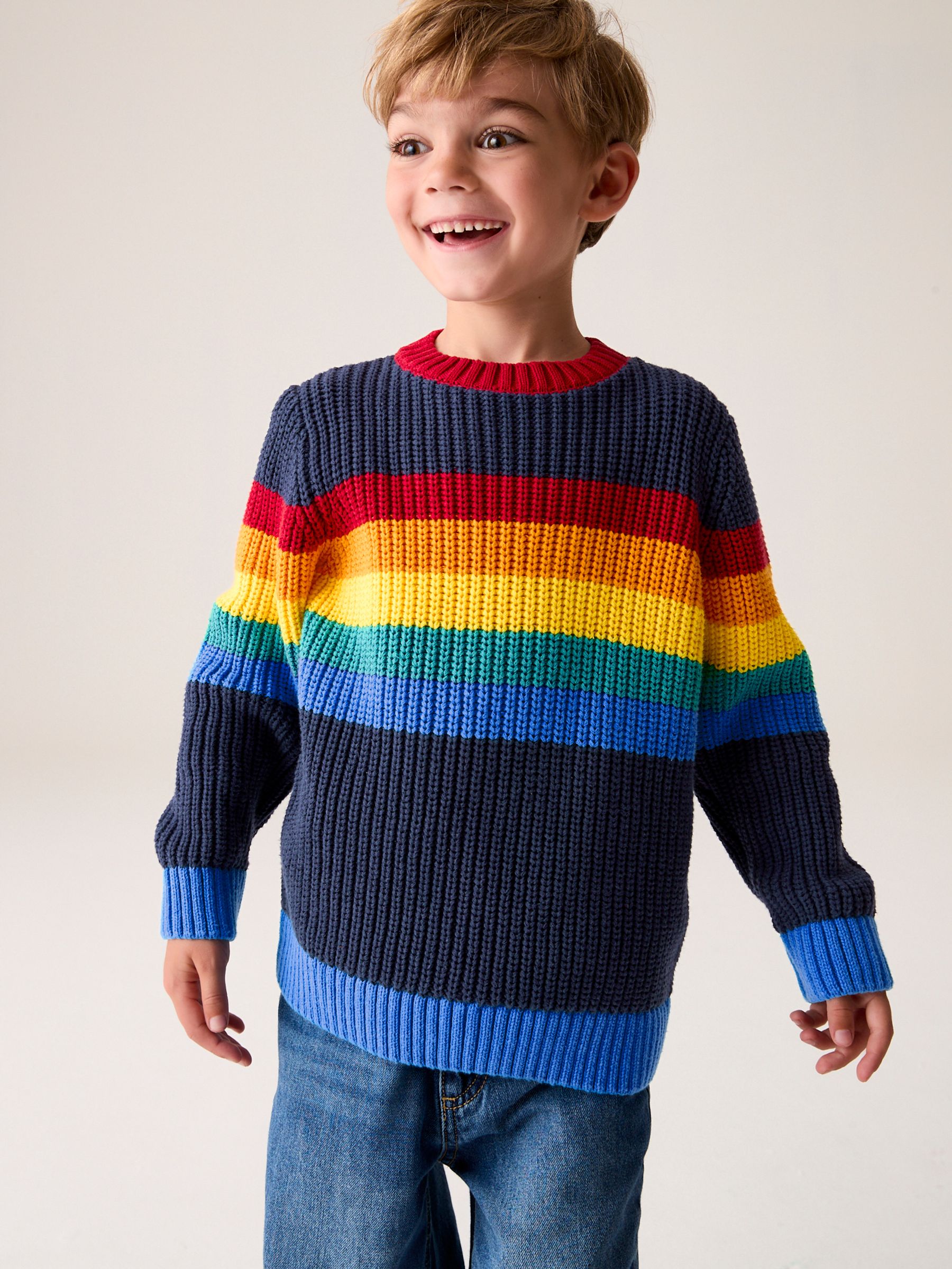 Sweater with multicolor stripes - Multi-color | Benetton