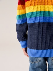 Little Bird by Jools Oliver Multi 100% Cotton Colourful Knitted Jumper - Image 7 of 7