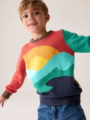 Little Bird by Jools Oliver Multi Colourful Knitted 100% Cotton Jumper - Image 2 of 7