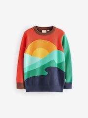 Little Bird by Jools Oliver Multi Colourful Knitted 100% Cotton Jumper - Image 4 of 7