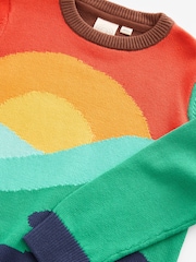 Little Bird by Jools Oliver Multi Colourful Knitted 100% Cotton Jumper - Image 5 of 7