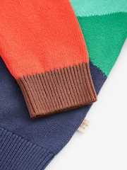 Little Bird by Jools Oliver Multi Colourful Knitted 100% Cotton Jumper - Image 6 of 7