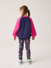 Little Bird by Jools Oliver Pink Colorful Sweatshirt and Leggings Set - Image 4 of 8