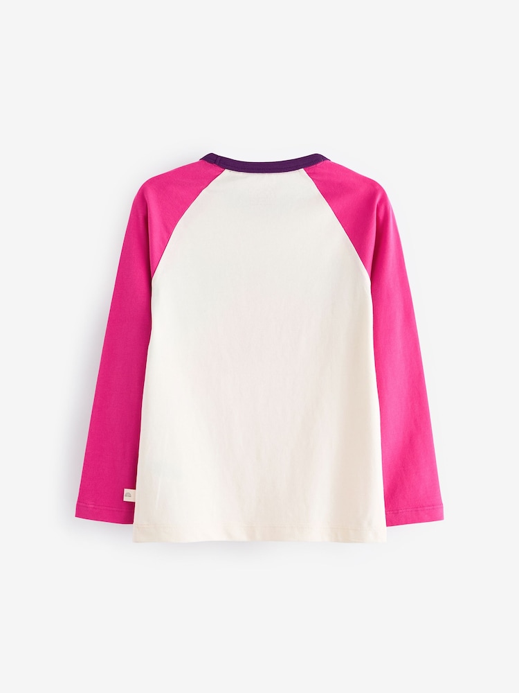 Little Bird by Jools Oliver Pink 100% Cotton Long Sleeved T-Shirt - Image 2 of 4