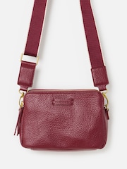 Oliver Bonas Red Isla Burgundy Cross-Body Bag - Image 1 of 6