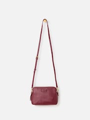 Oliver Bonas Red Isla Burgundy Cross-Body Bag - Image 3 of 6
