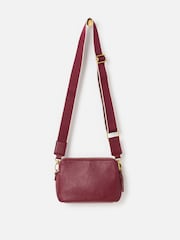 Oliver Bonas Red Isla Burgundy Cross-Body Bag - Image 4 of 6