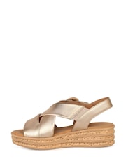 Gabor Gold Auckland Wedge Heeled Sandals - Image 4 of 5