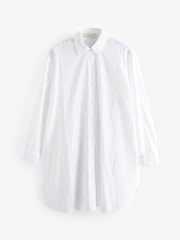 Blanco - Prenda playera larga de algodón 100 % - Imagen 9 de 9