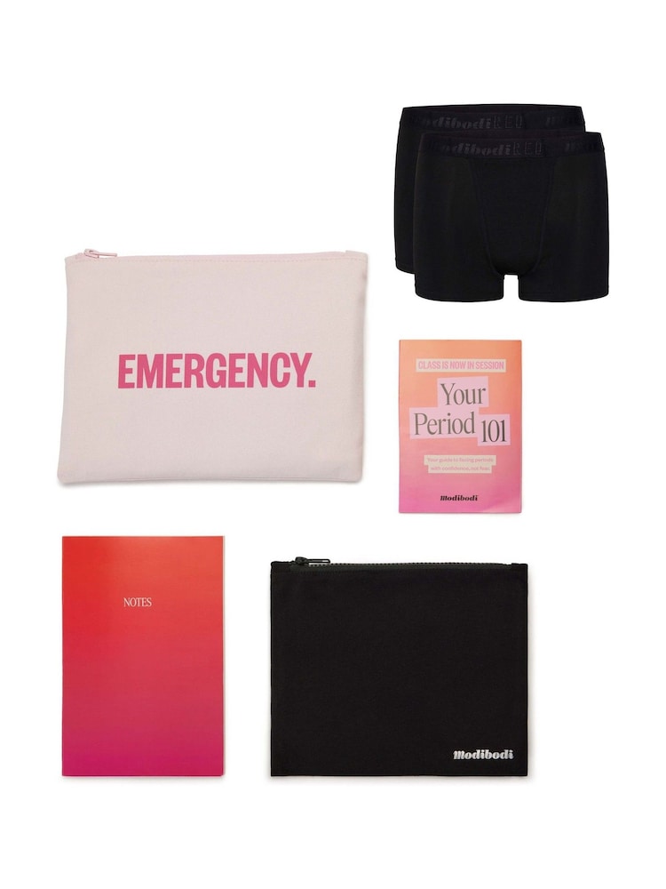 ModiBodi Black Period- Teen Underwear Period Kit with Hipster Boyshort Super 2 Pack - Image 1 of 7 ModiBodi Black Period- Teen Underwear Period Kit with Hipster Boyshort Super 2 Pack - Image 1 of 7