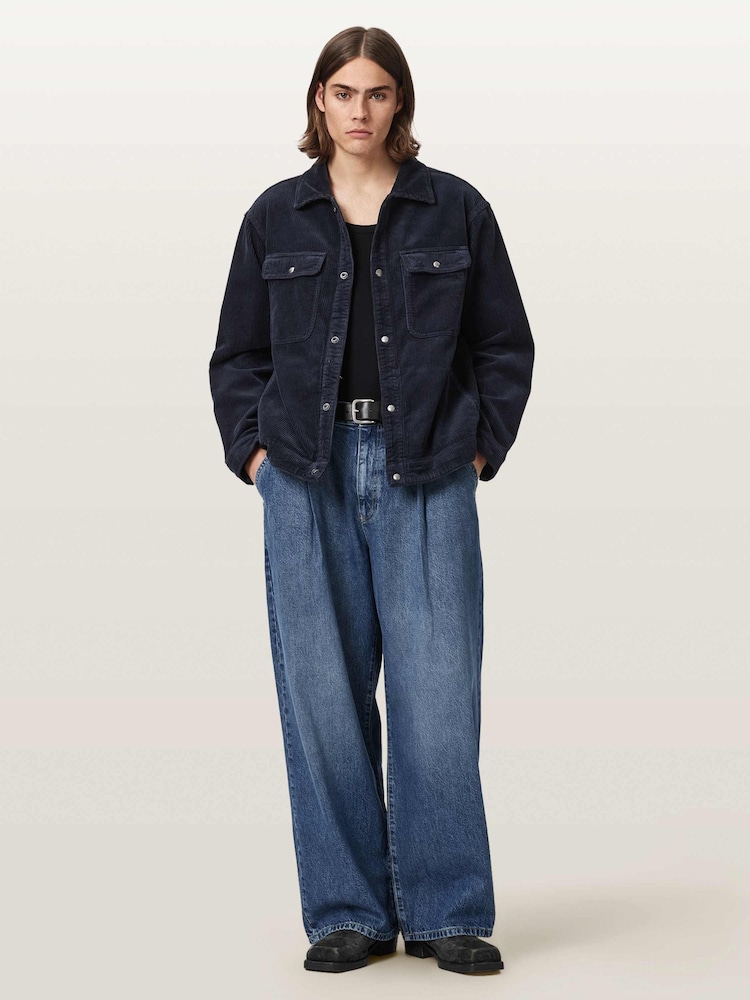 AllSaints Blue Castleford Jacket - Image 2 of 7