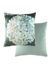 Evans Lichfield Eau De Nil Winter Floral Hydrangea Polyester Filled Cushion - Image 1 of 2