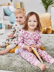 Komplet 2 dekliških pižam iz džersija z jagodami JoJo Maman Bébé - Slika 10 iz 12