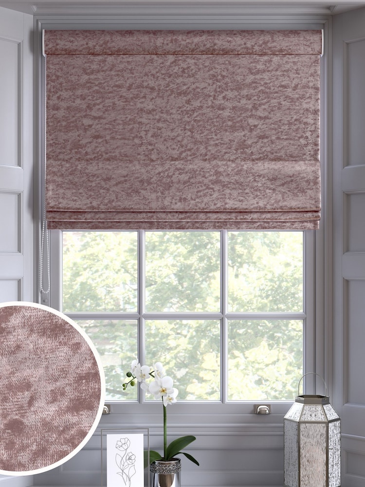 Pink Crushed Made To Measure Roman Blind - Image 1 of 6