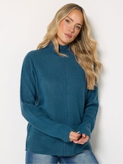 Long Tall Sally Blue Turtle Neck Knitted Jumper - Image 2 of 6